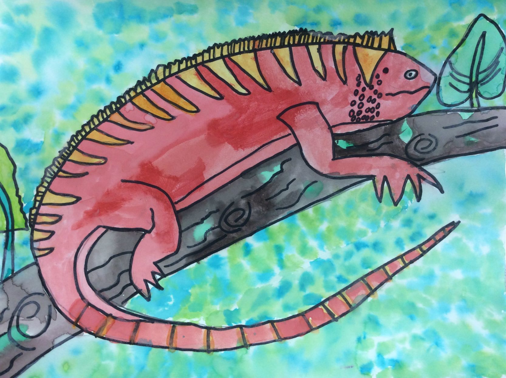 Artistic iguana